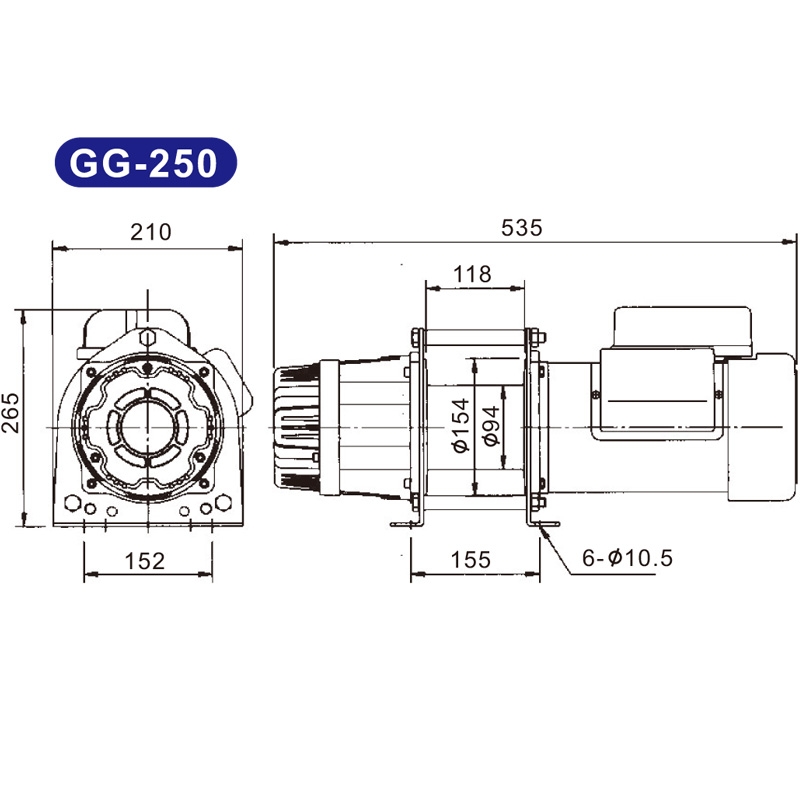 GG-250規格圖
