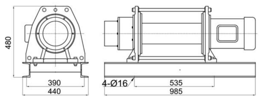 SC-2010 超高揚程電動捲揚機|1噸(1000公斤)鋼索100M
